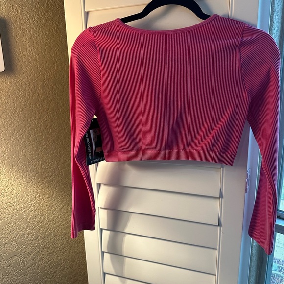 Suzette Collection Pink Ribbed Top - Picture 2 of 4